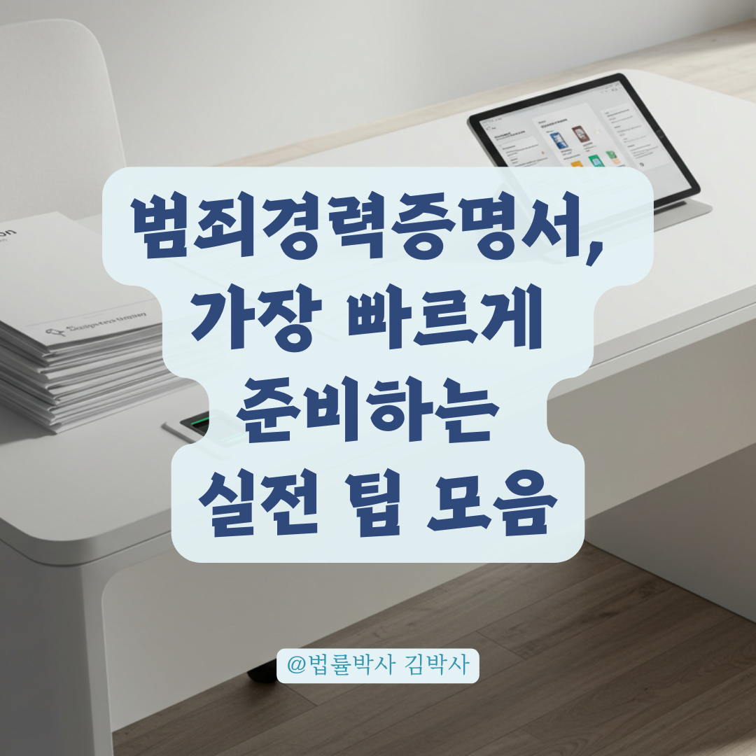 정확하게 범죄경력증명서를 준비하는 방법
