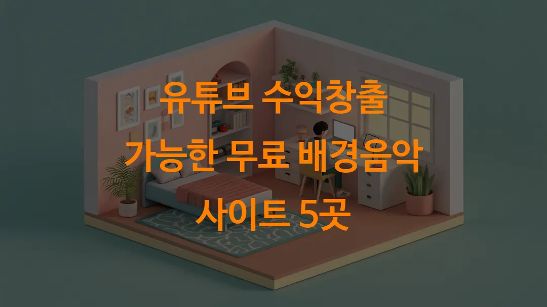 유튜브 수익창출 가능한 무료 배경음악 사이트 5곳
