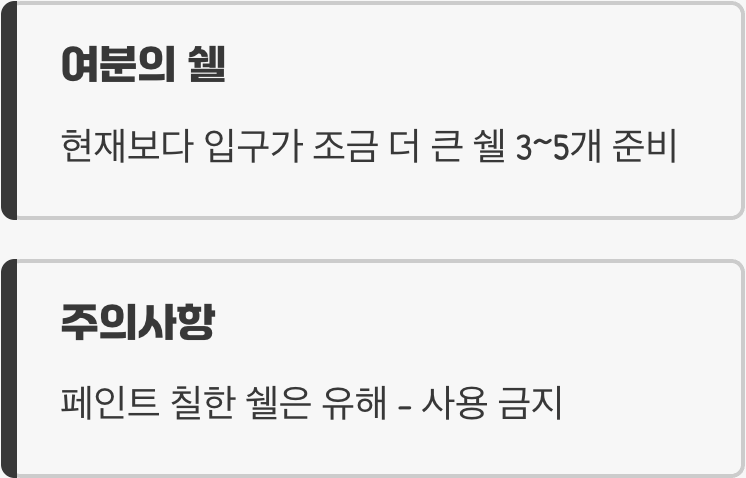 쉘 쇼핑 - '이사할 집'을 준비해주세요