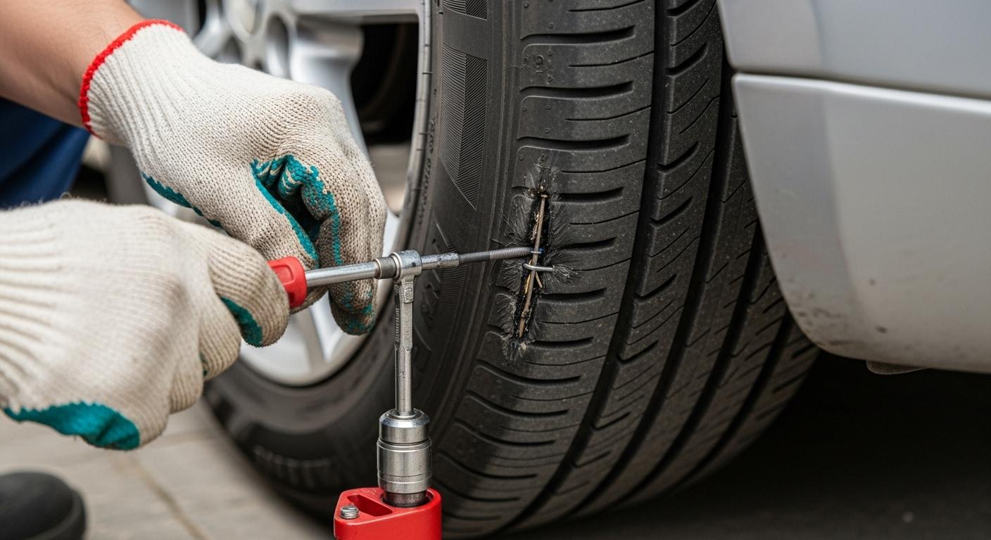 자동차 타이어 수리