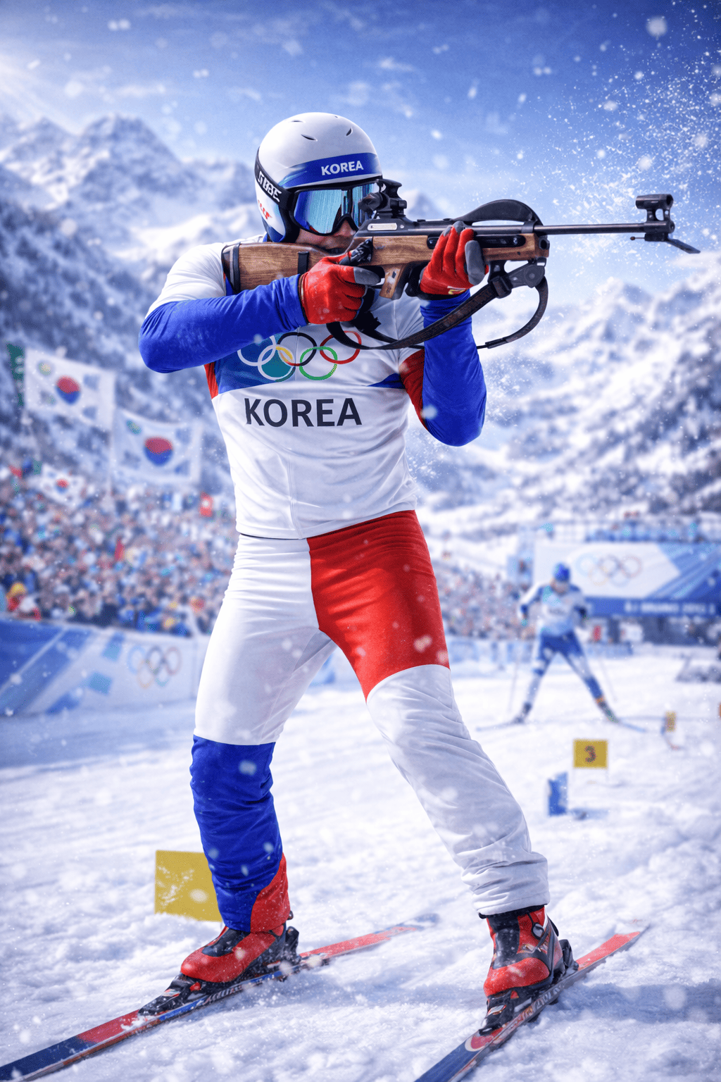 AI로 제작한 바이애슬론 경기 이미지