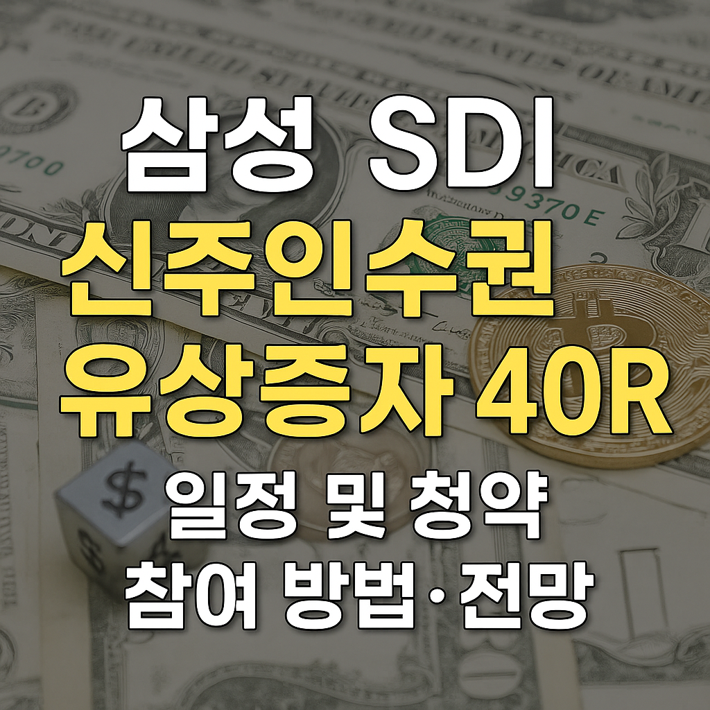 삼성sdi신주인수권유상증자40R