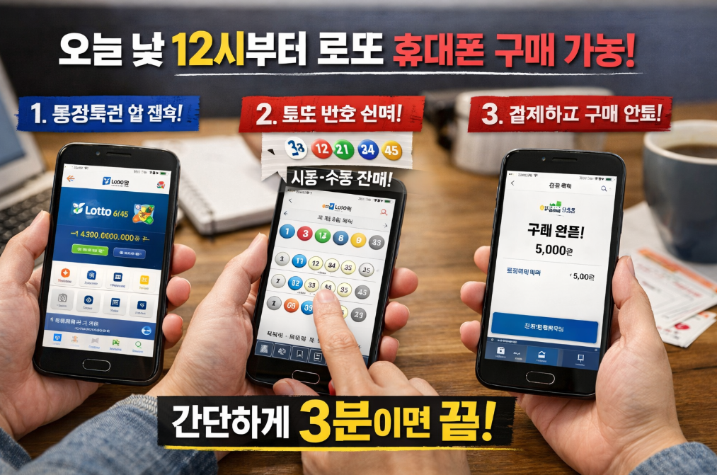 로또 휴대폰 구매 오늘부터 가능! 3분 완벽 정리