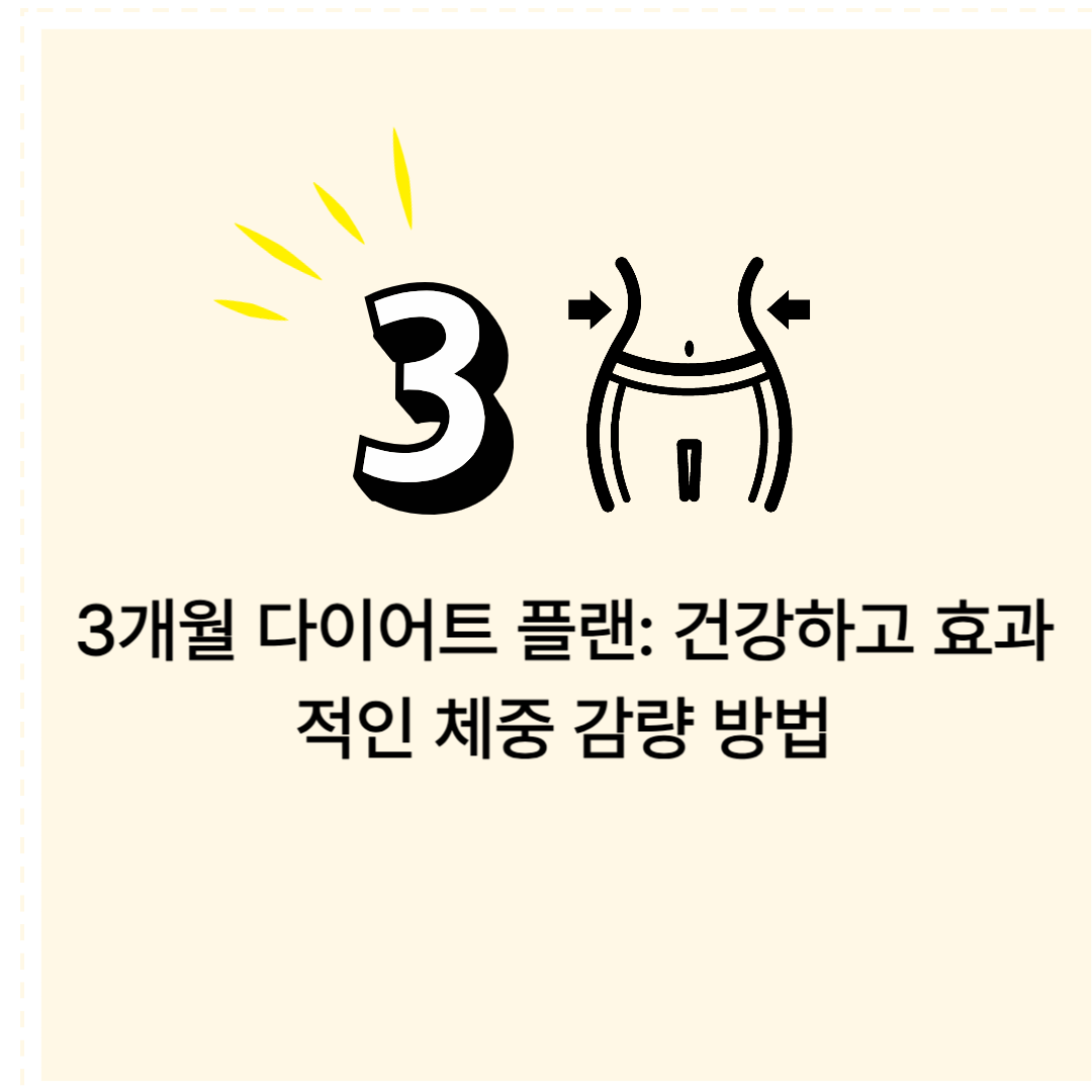 3개월 다이어트 플랜