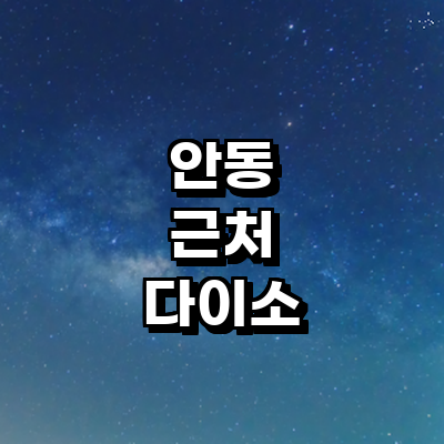 안동시 종합생활용품 다이소