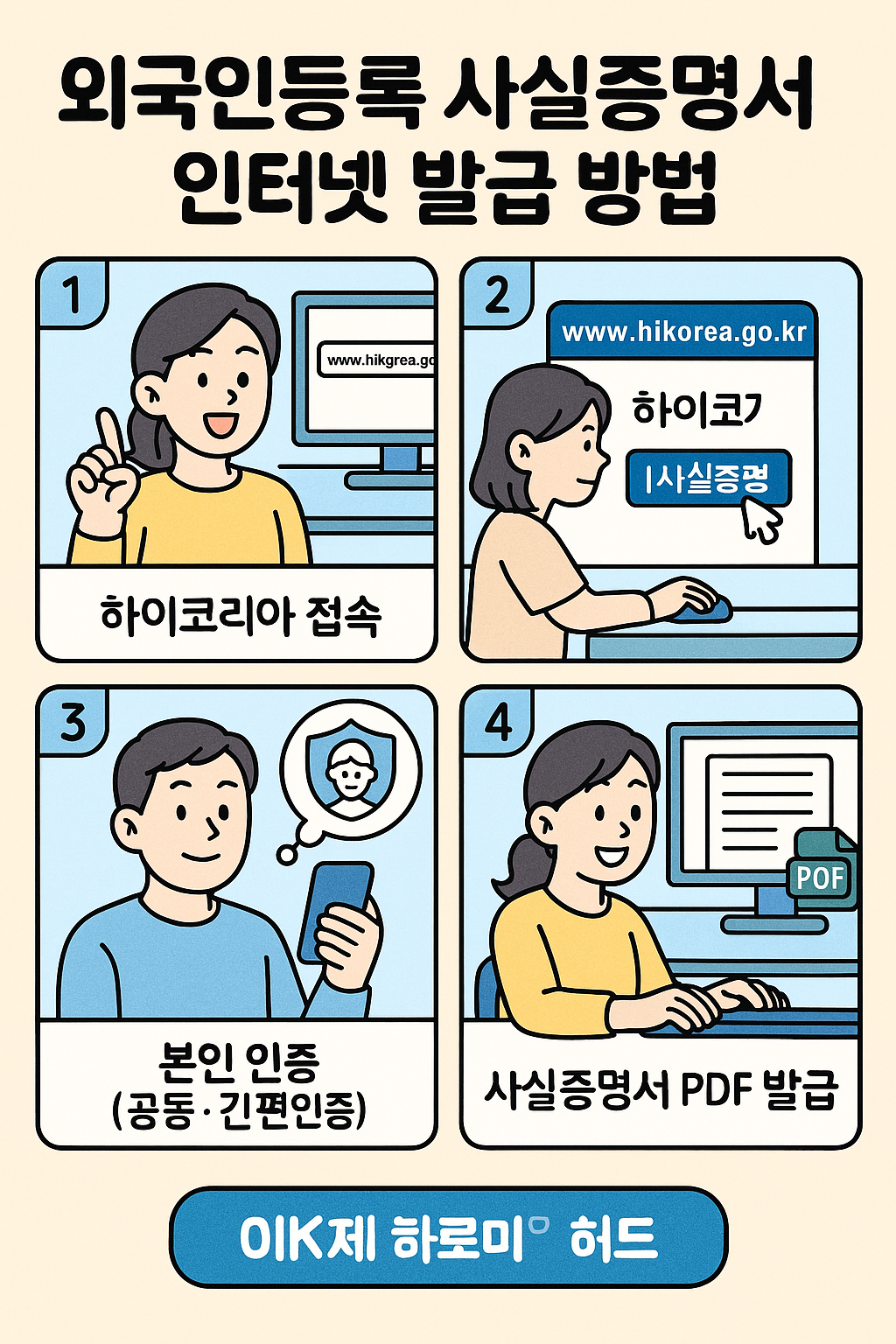외국인등록 사실증명서 인터넷 발급 방법