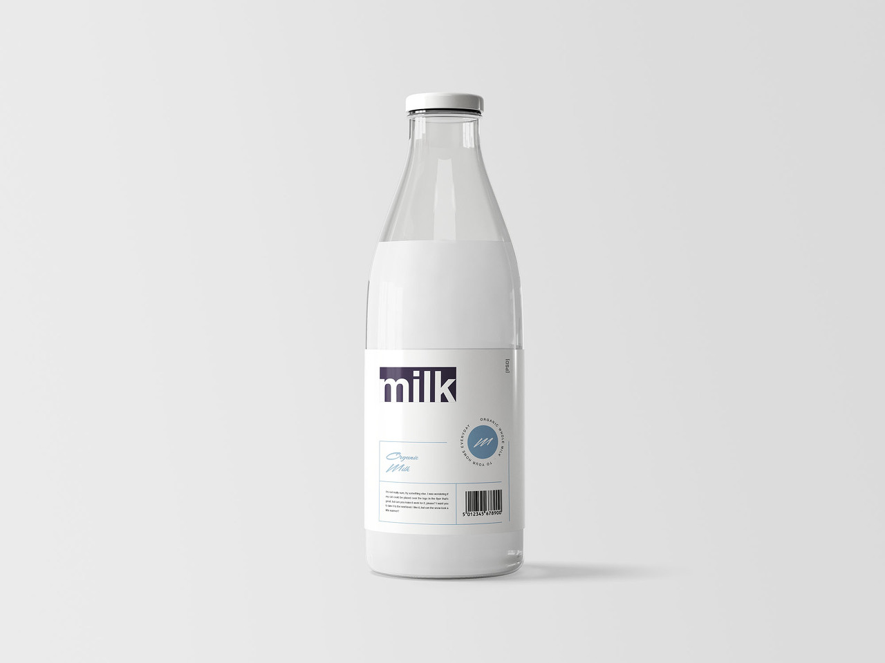 Milk Bottle Mockup(우유병 목업)
