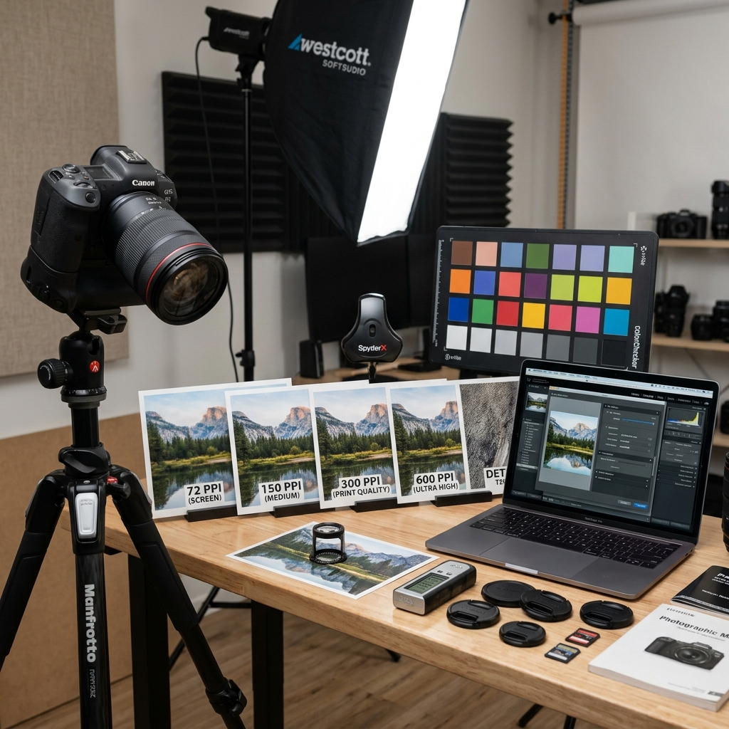 이미지 해상도 PPI 72 150 300 600 비교와 사진 품질 차이 설명 이미지