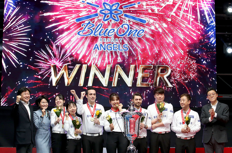 PBA 팀리그 포스트 시즌 2023 우승팀- 블루원리조트 블루원 엔젤스 당구팀(1)