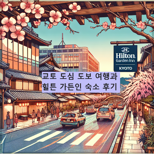 교토 도심 도보 여행과 힐튼 가든인 숙소 후기