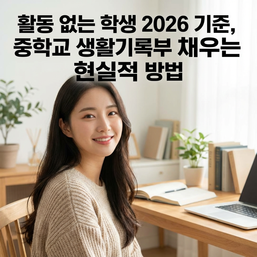 활동 없는 학생 2026 기준 | 중학교 생활기록부 채우는 현실적 방법