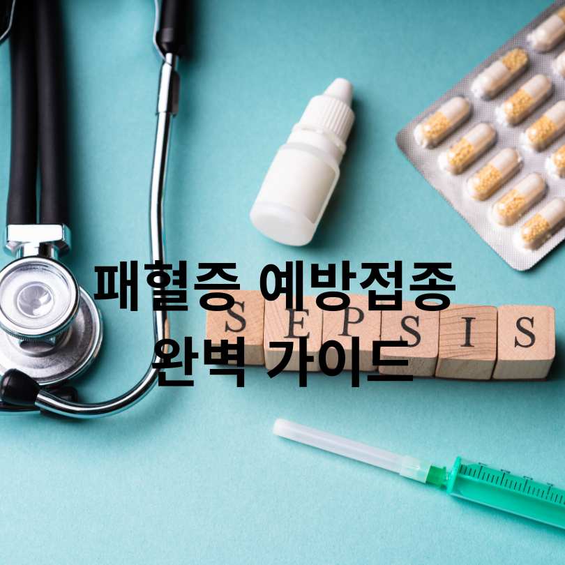 패혈증 예방접종 완벽 가이드