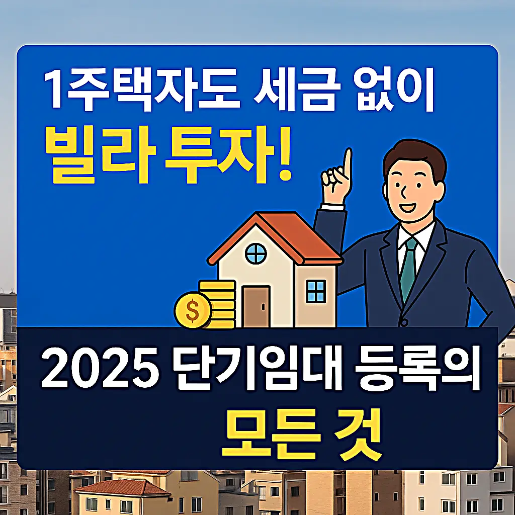 세금 폭탄 피하는 방법? 2025 단기임대 등록하면 빌라 투자 OK!