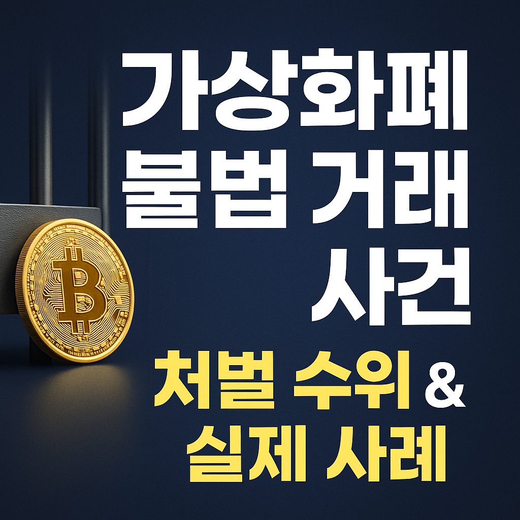 가상화폐 불법 거래 사건의 처벌 수위와 실제 사례를 정리한 대표 이미지