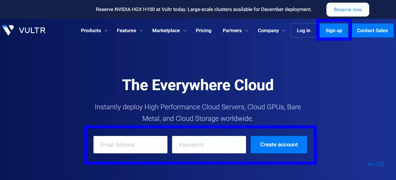 VULTR 웹사이트