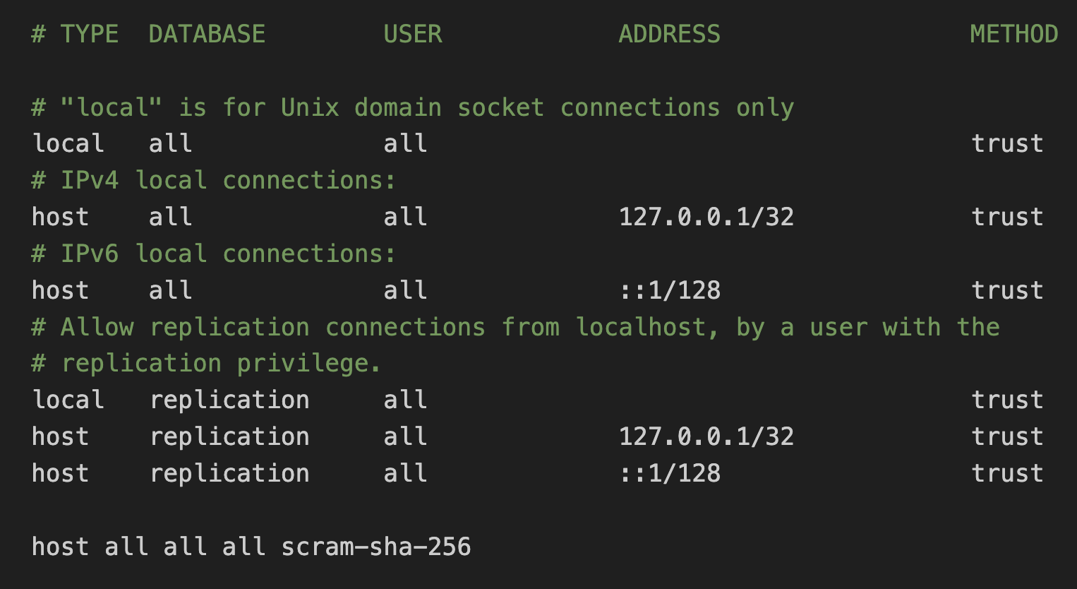 pg_hga.conf 파일 내용