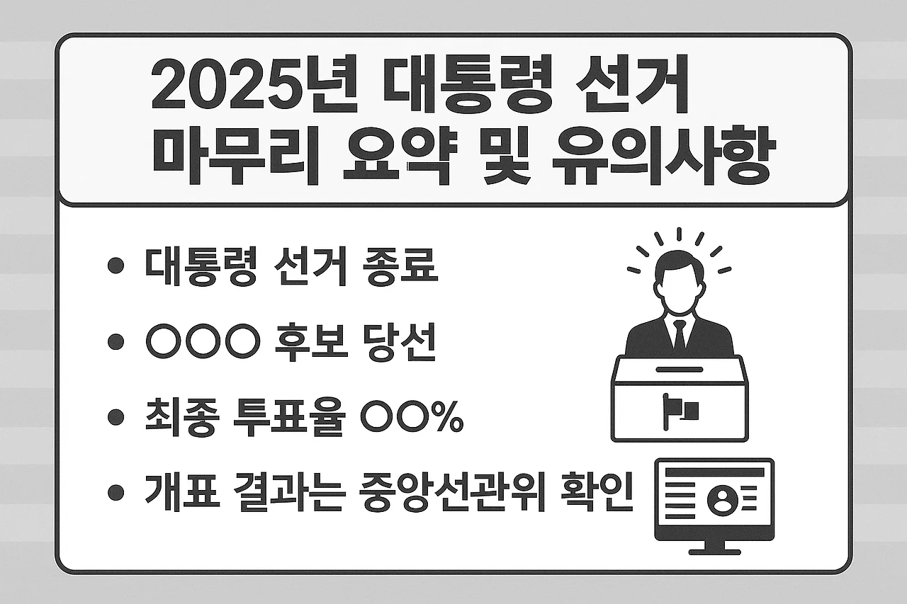 2025년 대통령 선거 투표소, 왜 꼭 지정된 투표소여야 할까??