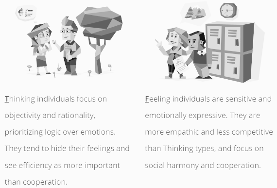 판단 기능 (사고 T - 감정 F)