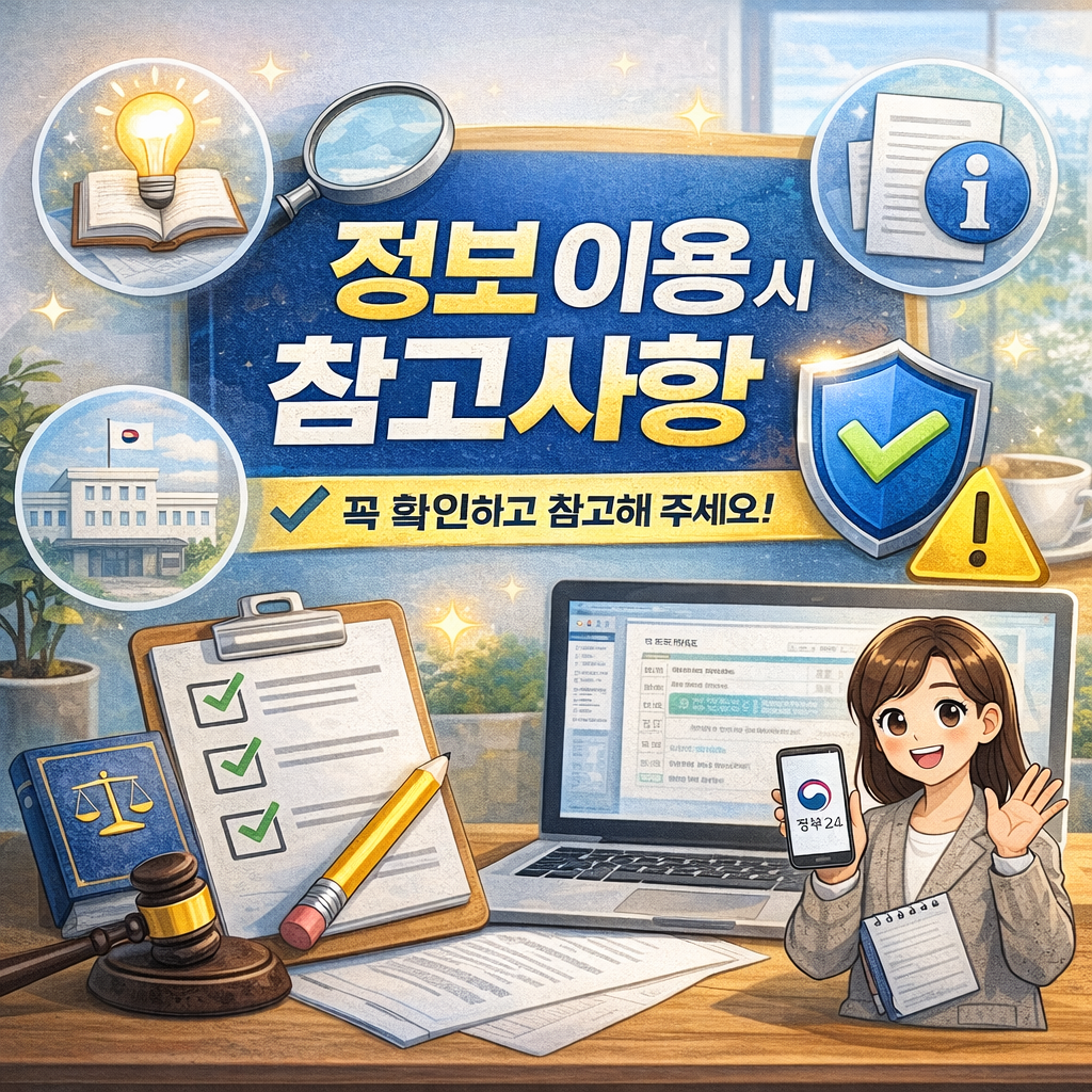 정보 이용 시 참고사항