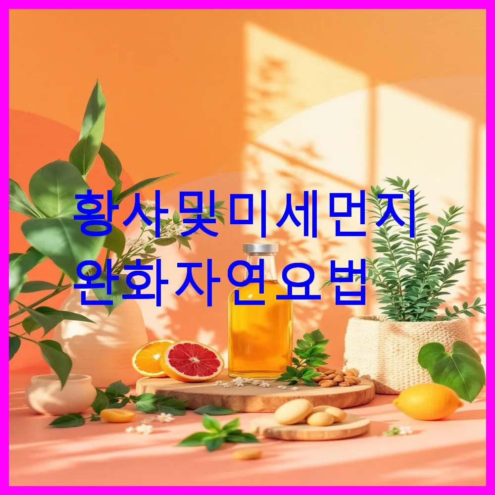 황사 및 미세먼지 완화 자연 요법