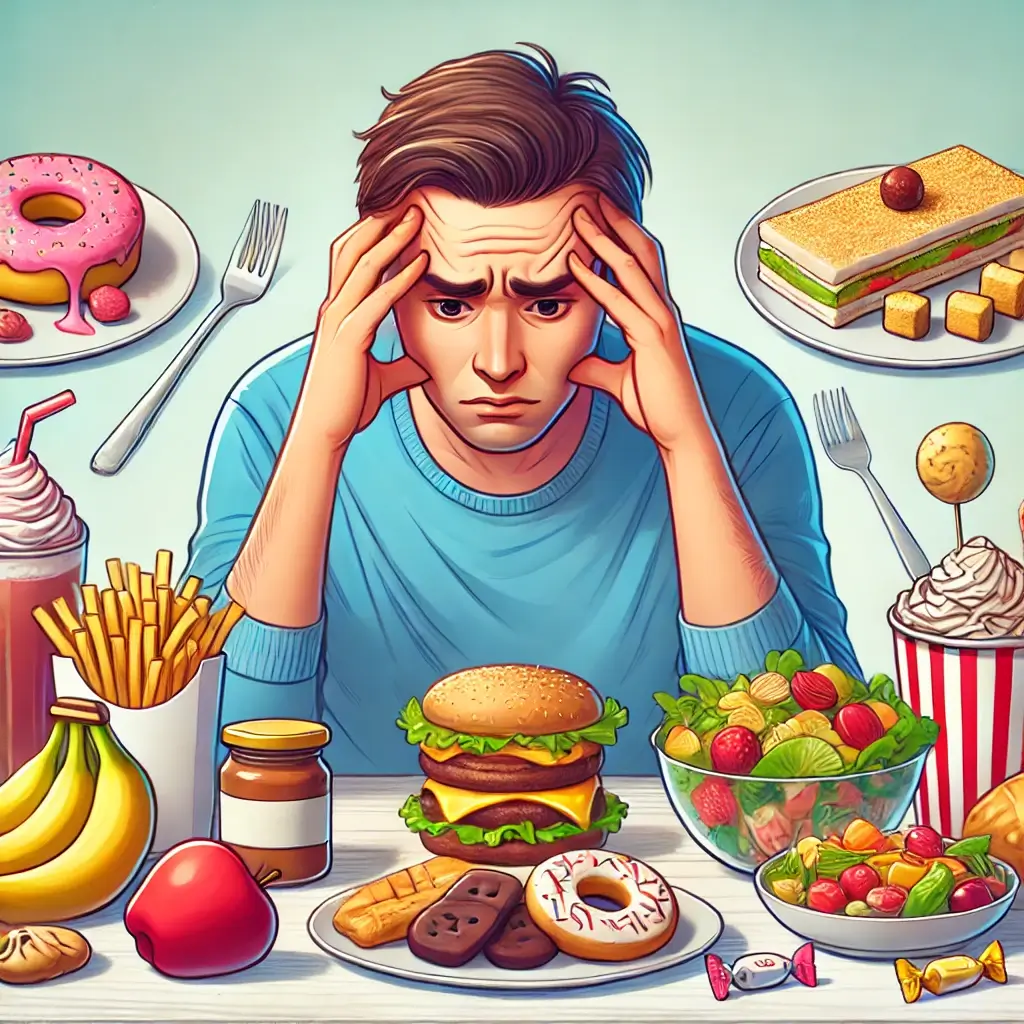 스트레스를-받아-음식의-변화를-느끼는-남성