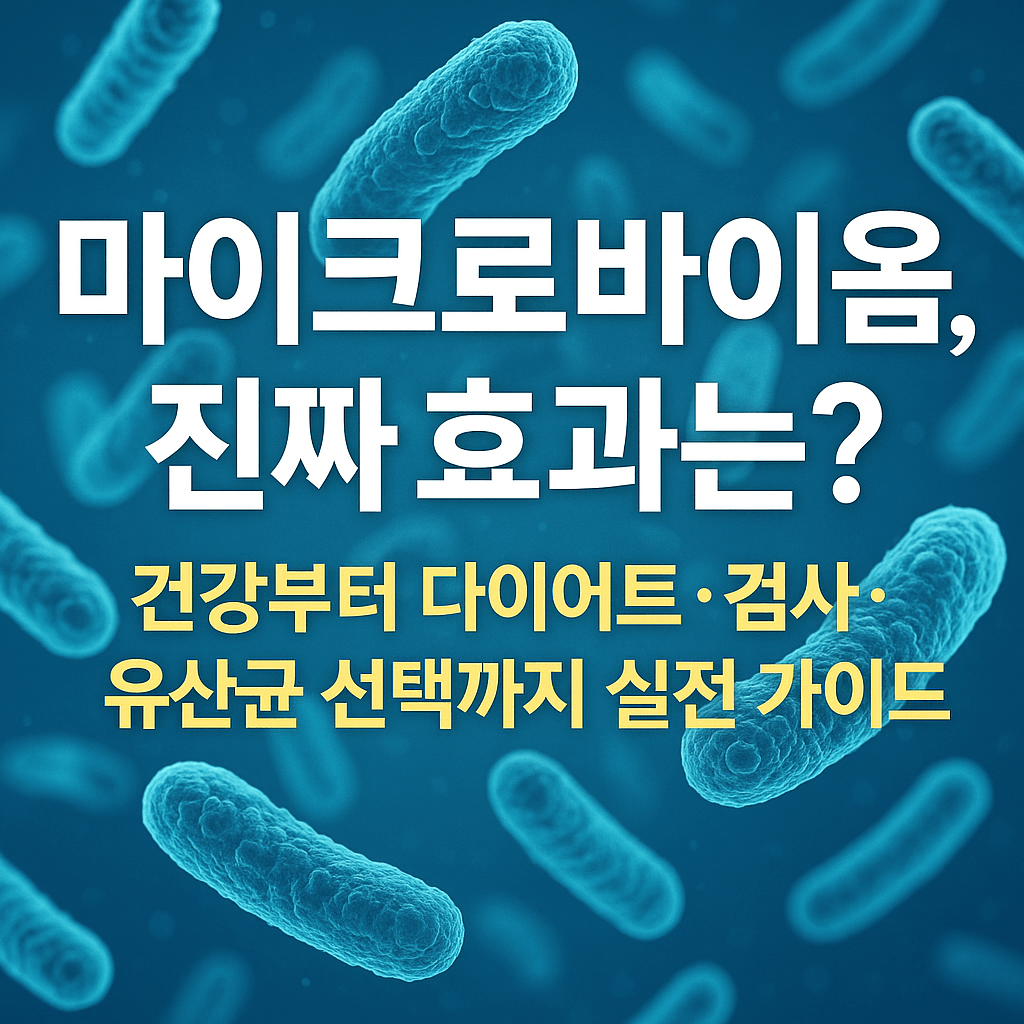 마이크로바이옴, 진짜 효과는? 건강부터 다이어트&middot;검사&middot;유산균 선택까지 실전 가이드