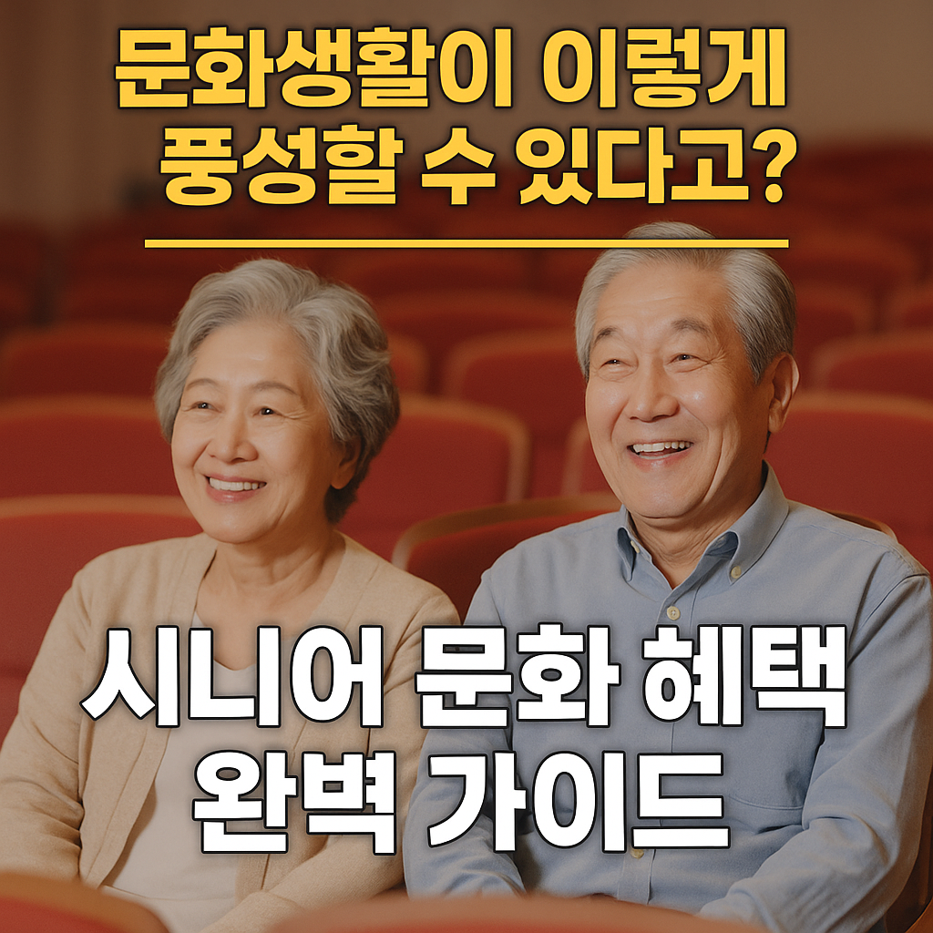 문화생활이 이렇게 풍성할 수 있다고? 시니어 문화 혜택 완벽 가이드