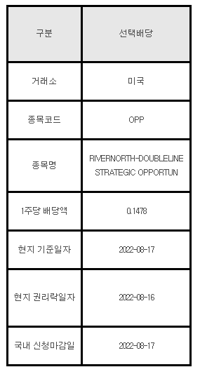 미국주식 선택배당 OPP