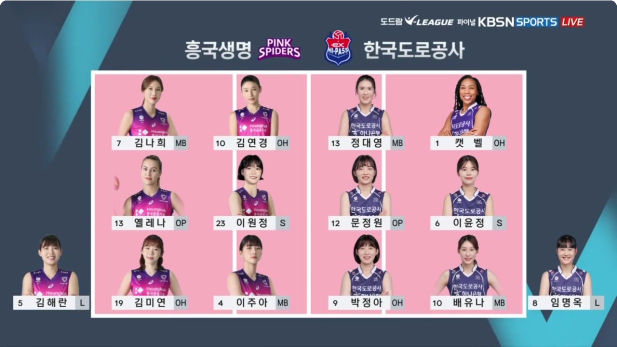 흥국생명 VS 한국도로공사