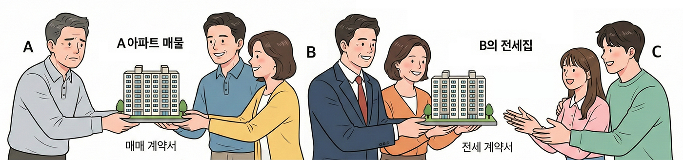 다주택 매물이 단방향 통행으로 거래될 경우