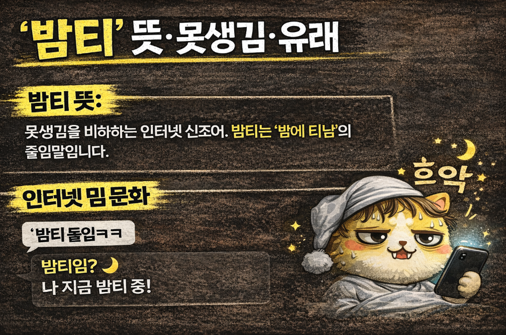 밤티 못생심 뜻부터 사용법까지 3분 완벽 정리