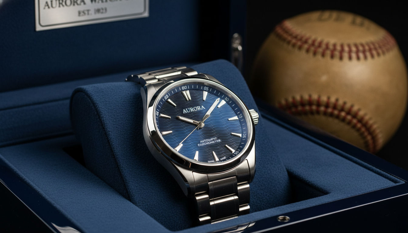 오타니 쇼헤이가 선물한 550만원 상당의 그랜드 세이코 명품 시계가 고급스러운 상자 안에 놓여 있는 모습