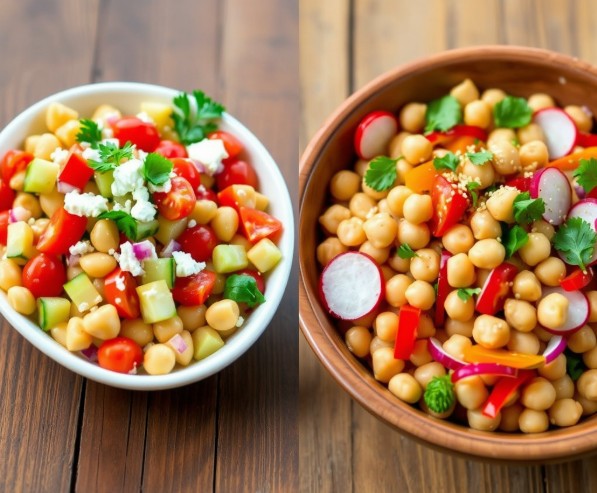 루핀콩 샐러드 vs 병아리콩 샐러드