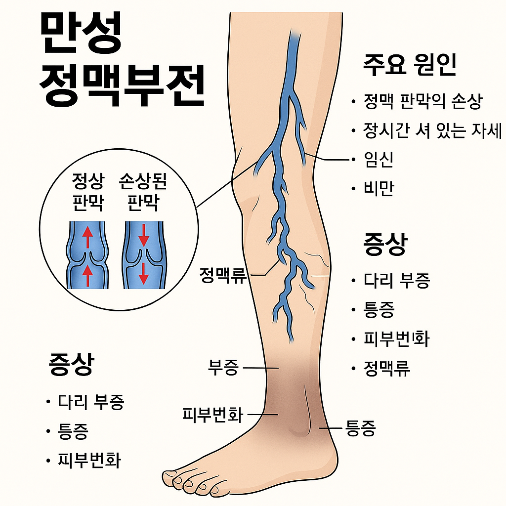 만성정맥부전원인증상