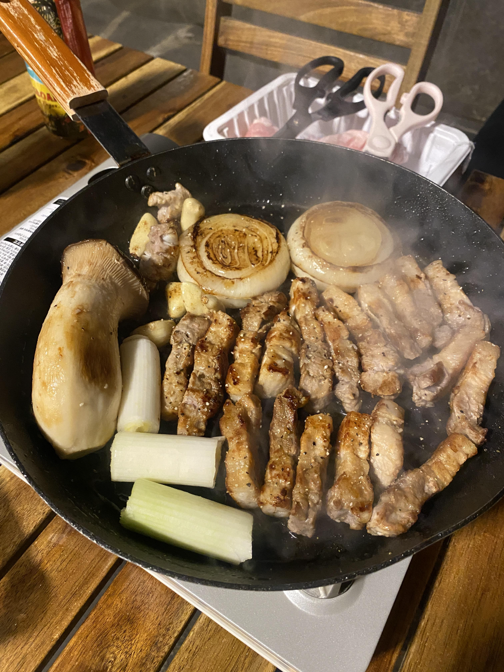 스테이인터뷰 장태산 캠핑 삼겹살