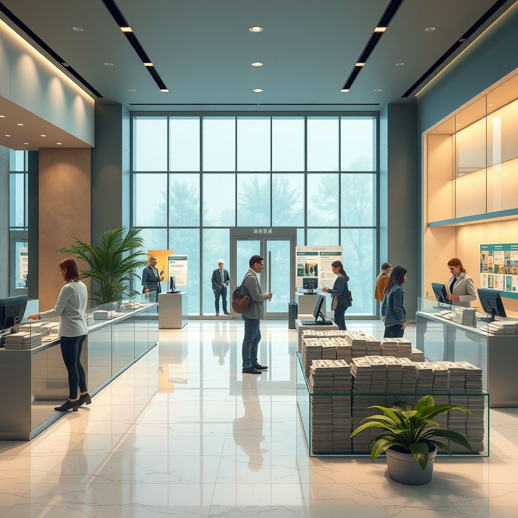 은행 안 사진입니다