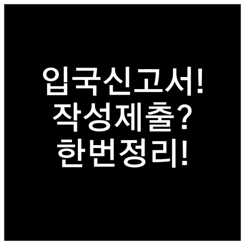 중국 입국신고서 작성부터 제출까지 한..