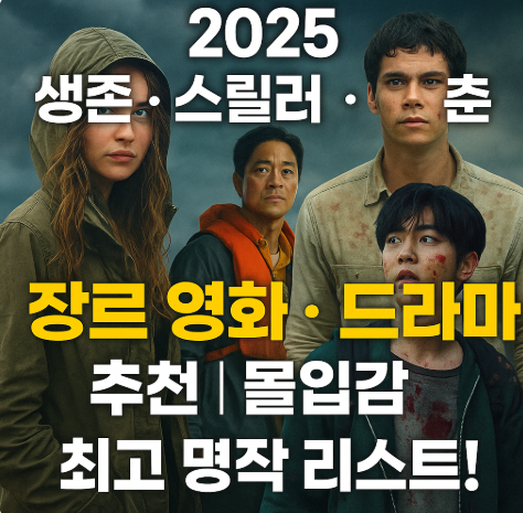 2025 생존 스릴러 청춘 장르 영화 드라마 추천 관련사진