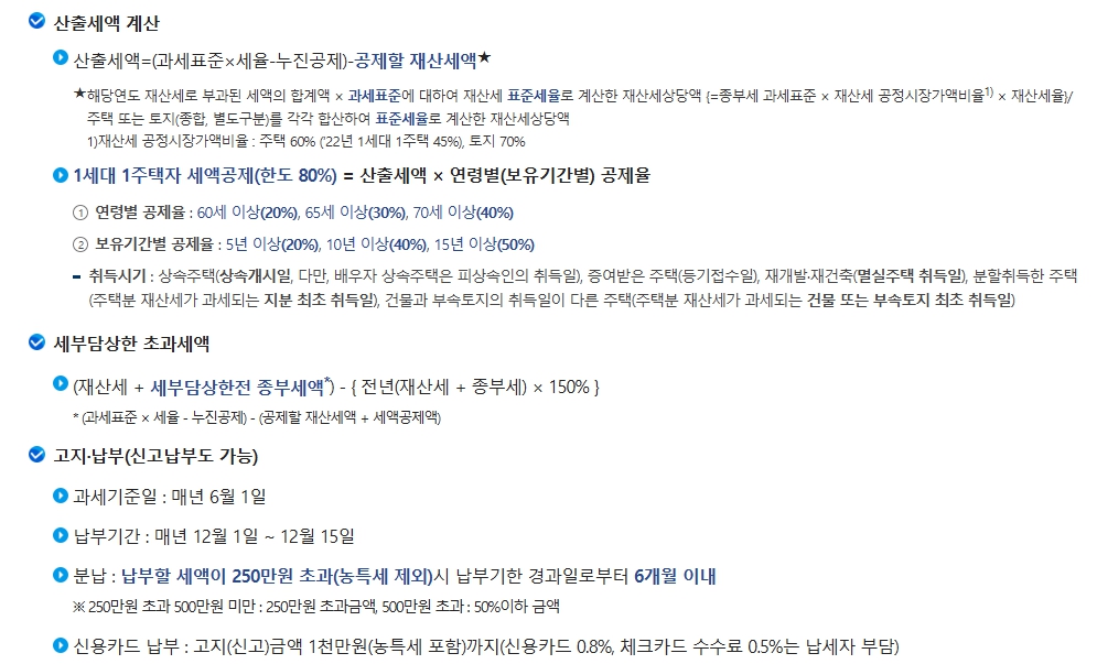 재산세 산출세액 계산공식