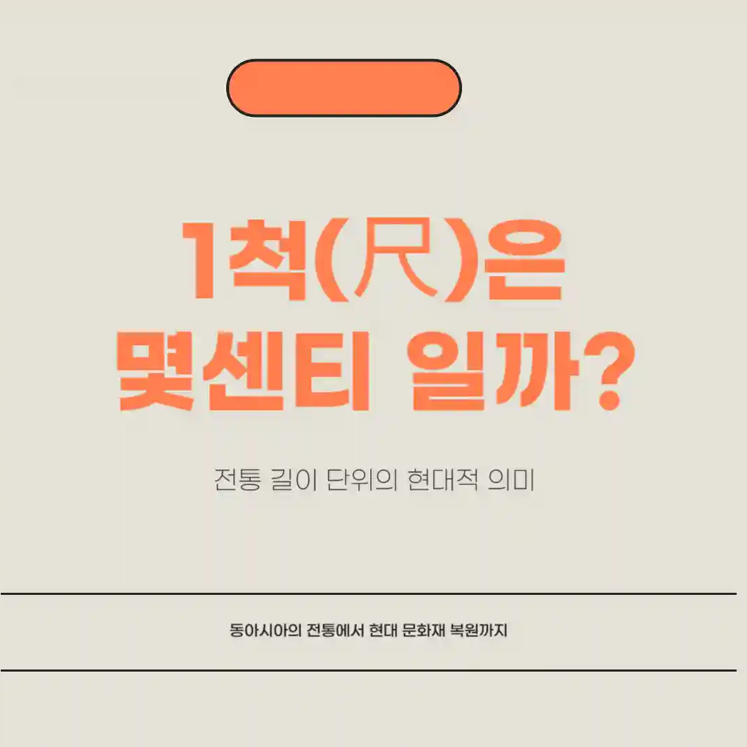 1척은 몇센티