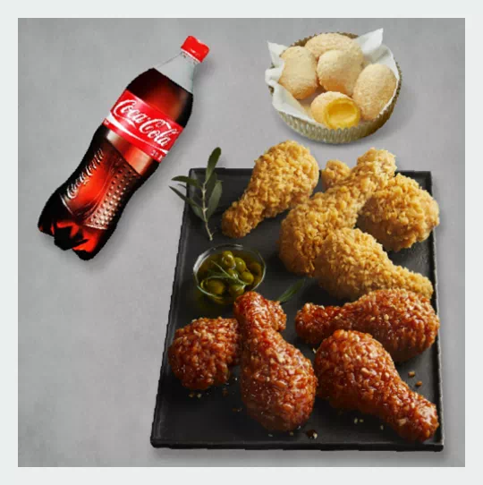 황금올리브 닭다리 반반+치즈볼5개+콜라 1.25L
