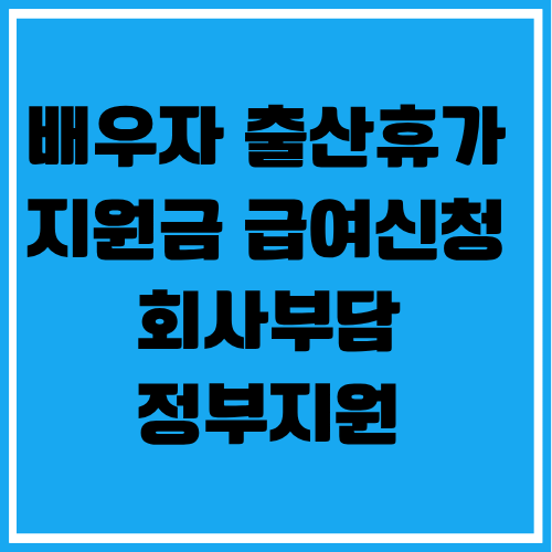 2025 배우자 출산휴가 급여 총정리|회사부담 vs 정부지원