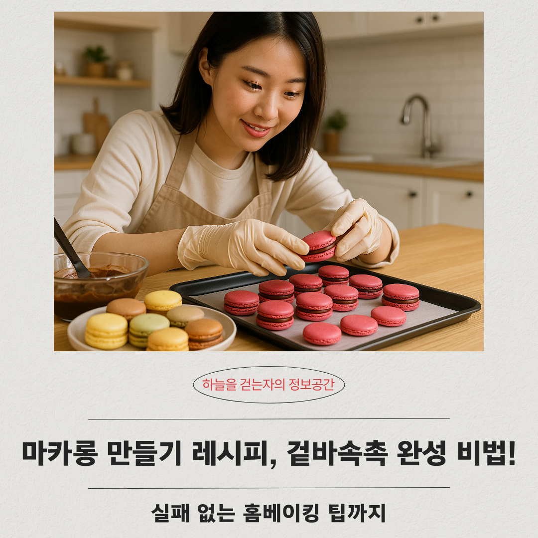 마카롱 만들기 레시피, 겉바속촉 완성 비법! 실패 없는 홈베이킹 팁까지