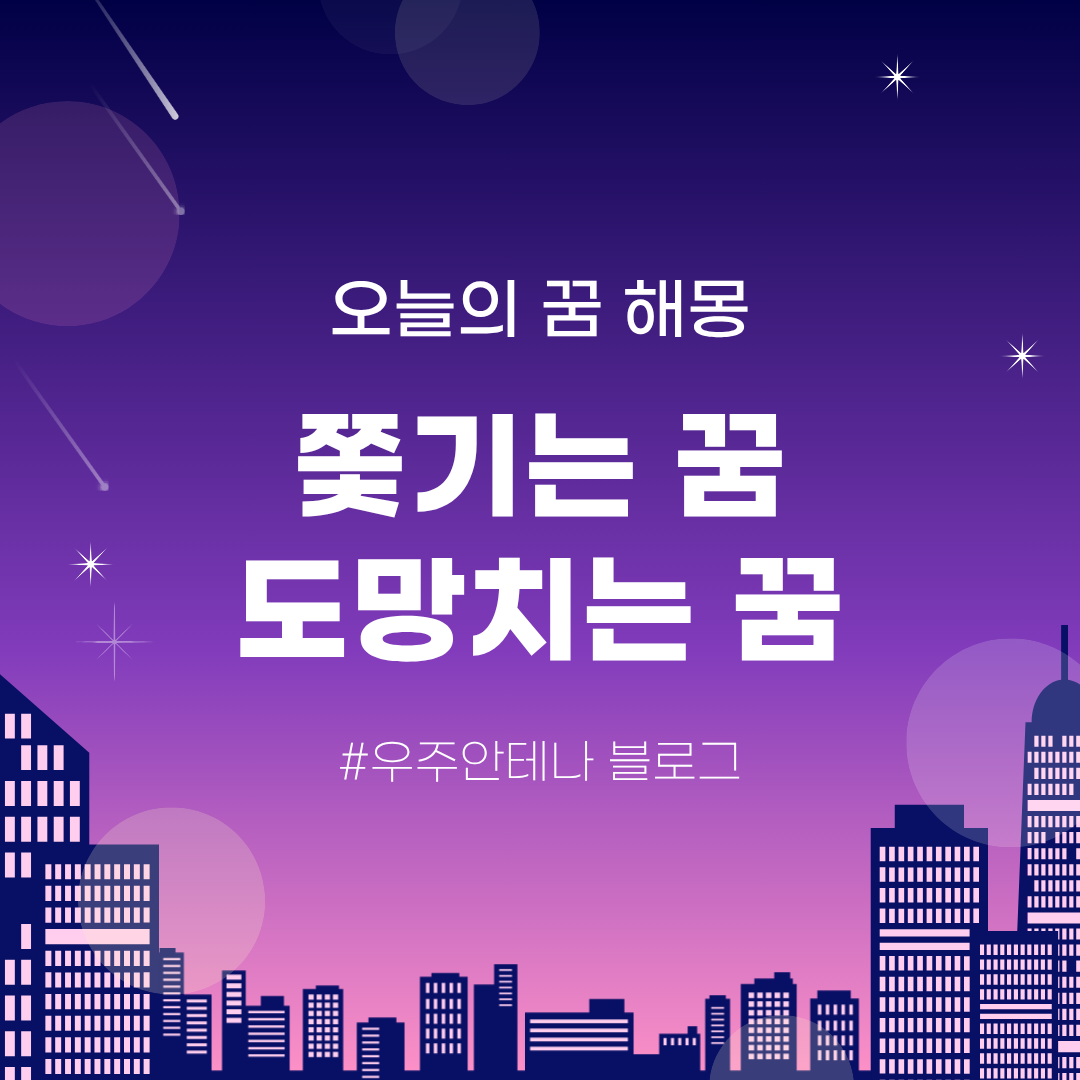 우주안테나 블로그 오늘의 꿈 해몽 쫓기는 꿈 도망치는 꿈의 원인과 해몽 30가지