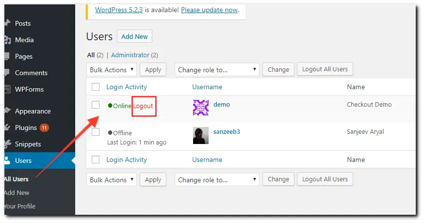 WPForce-logout