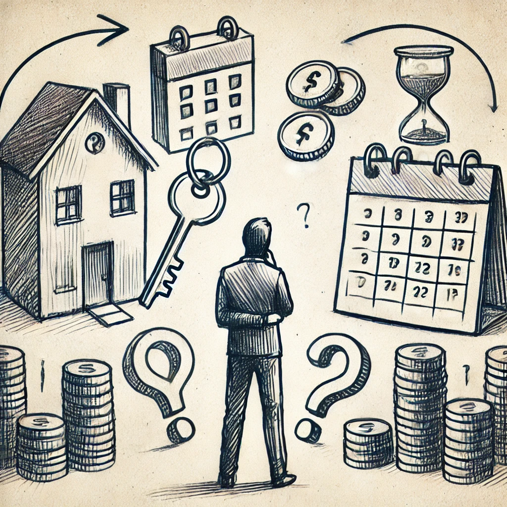 Illustration comparing two housing financial options