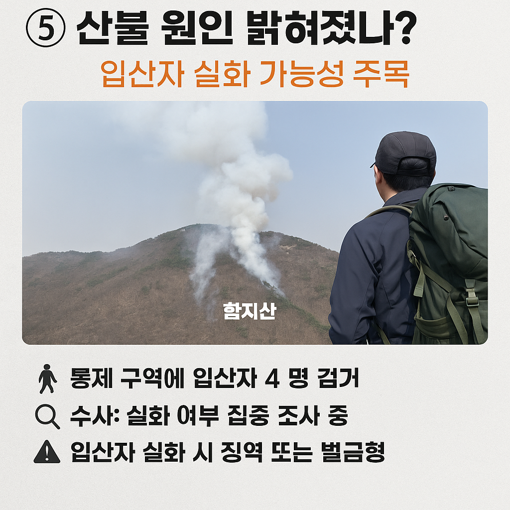 ⑤ 산불 원인 밝혀졌나? 입산자 실화 가능성 주목 - 타이틀사진
