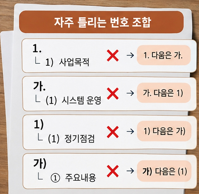 공문서 작성법 항목 번호 순서 총정리