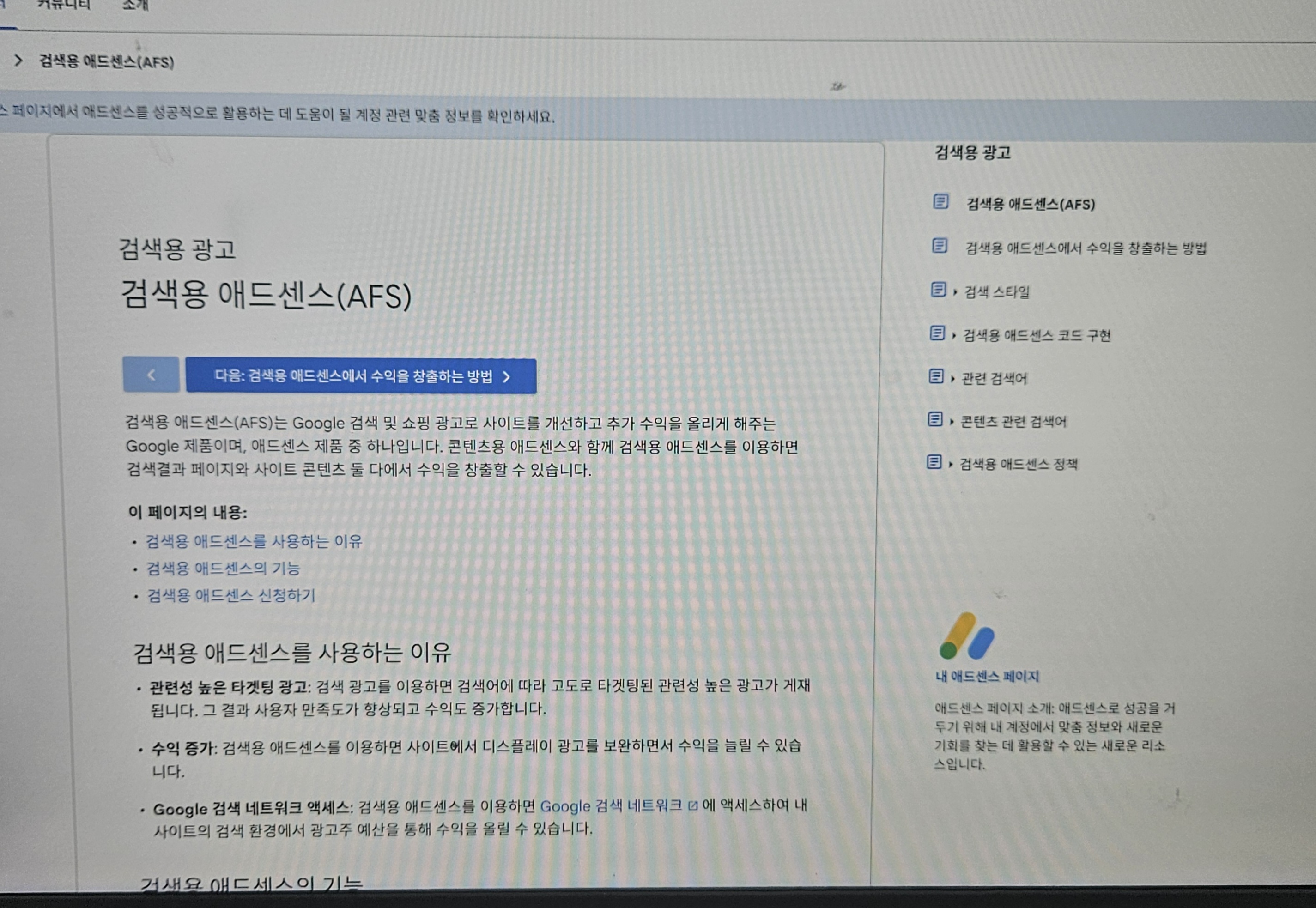 애드센스 (AFS)