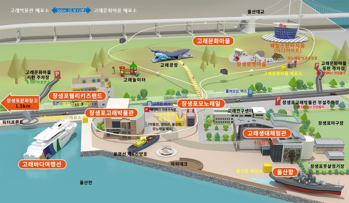 울산 장생포고래문화특구 안내도